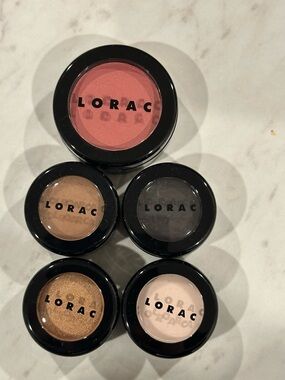 All brand new LORAC Pink Blush with Neutral Eyeshadow set